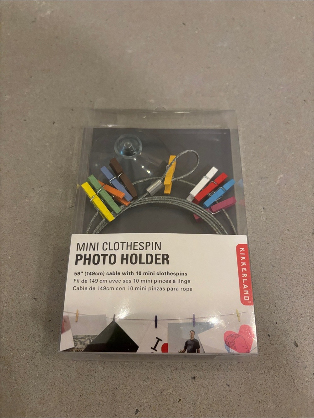 Kikkerland Mini Clothespin Photo Holder